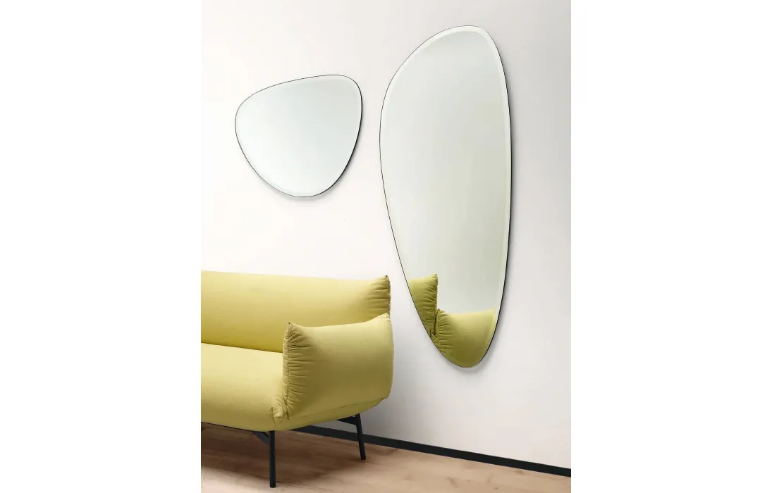 Specchio da parete con bordo bisellato Spot S-L di Midj