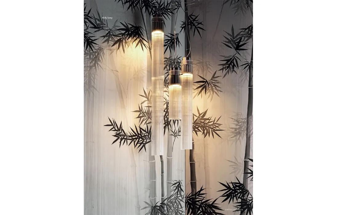 Lampada moderna a sospensione Rifly di Kartell