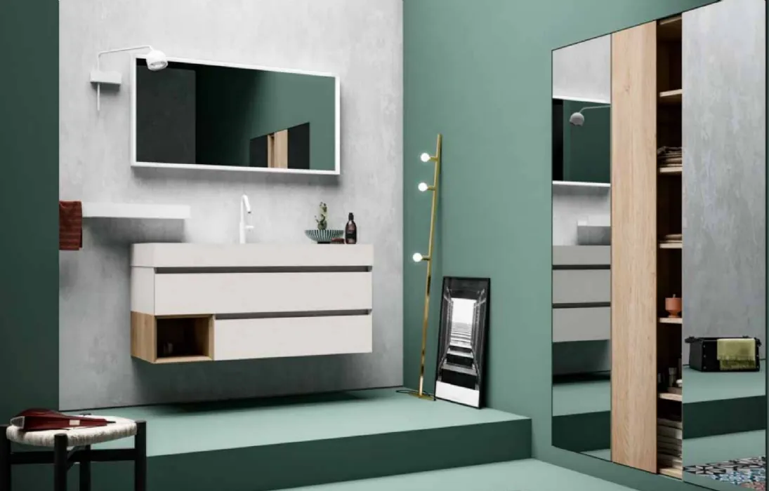 Mobile da Bagno sospeso in melaminico 45 02 di Birex