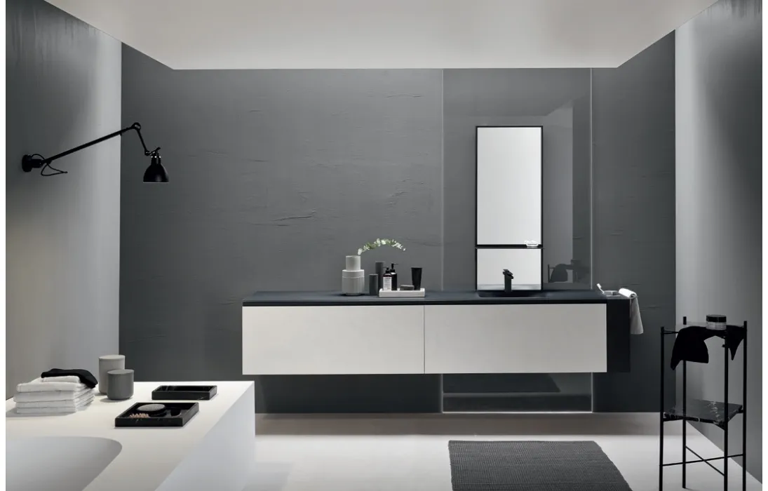 Mobile da Bagno Dress Bianco effetto resina di Arblu