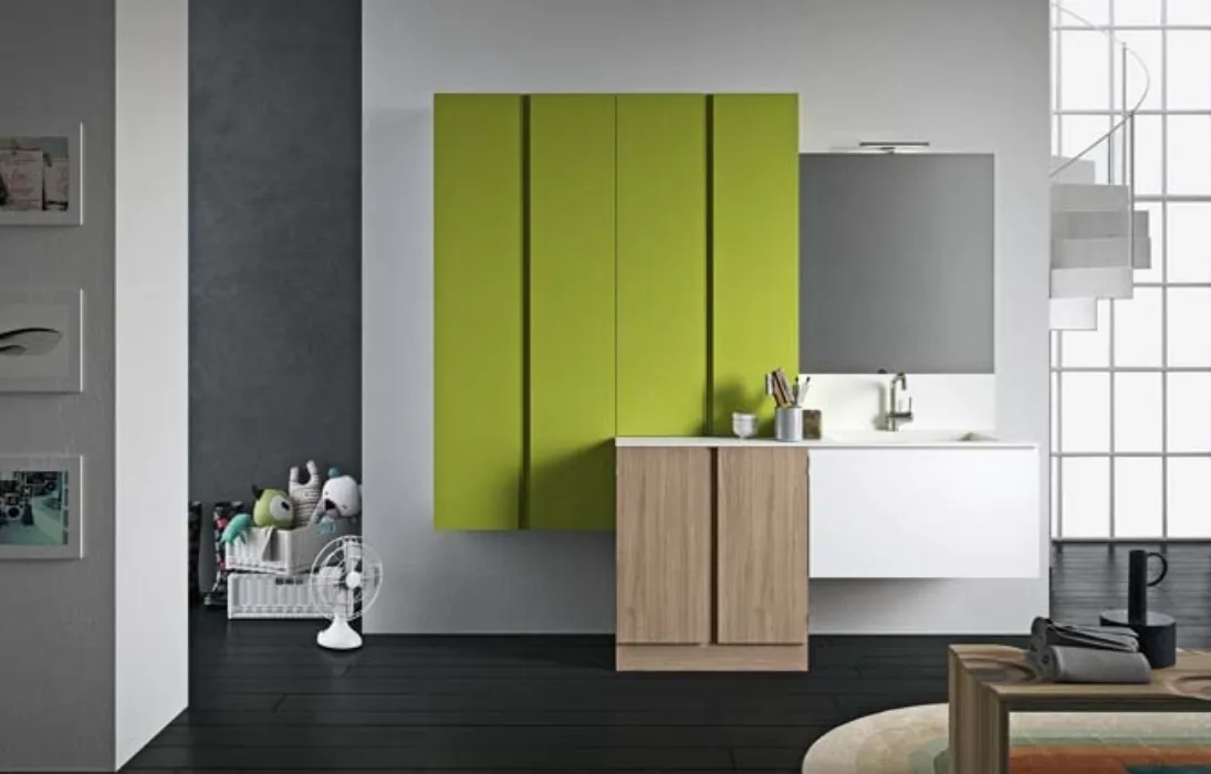 Mobile da lavanderia in laccato e melaminico Idrobox 07 di Birex