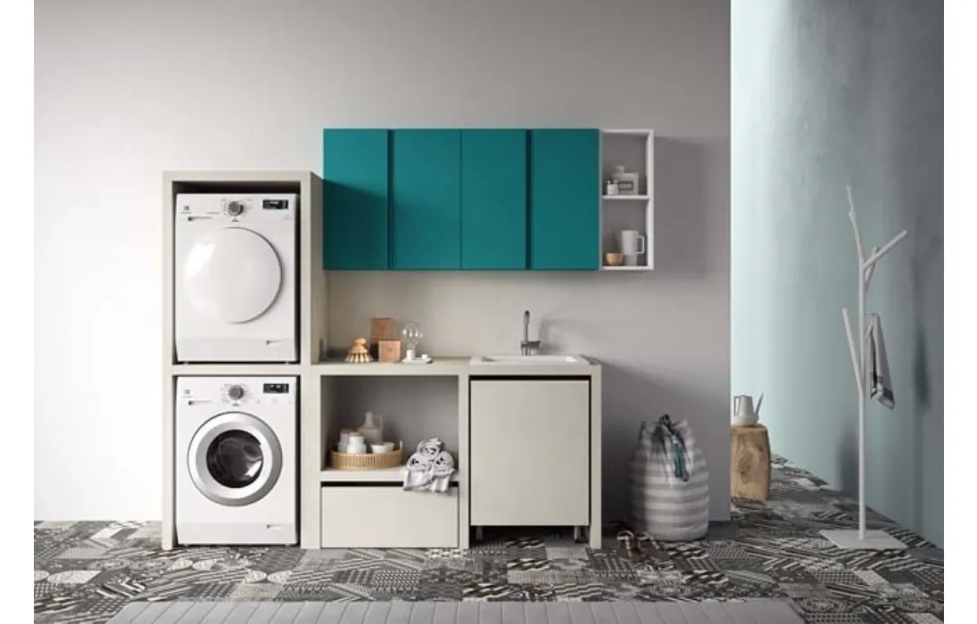 Mobile per lavanderia in laccato opaco e melaminico Idrobox di Birex