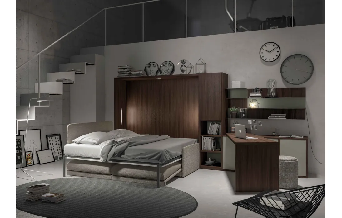 Letto a scomparsa Block System Comp 266 di Tumidei