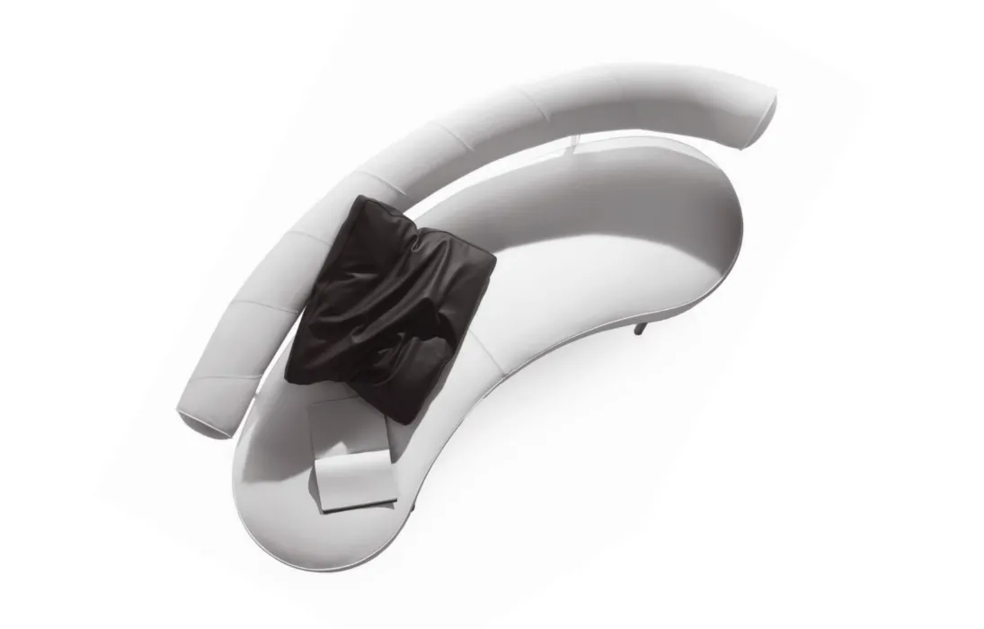 Divano lineare di design in pelle Max di Flexform