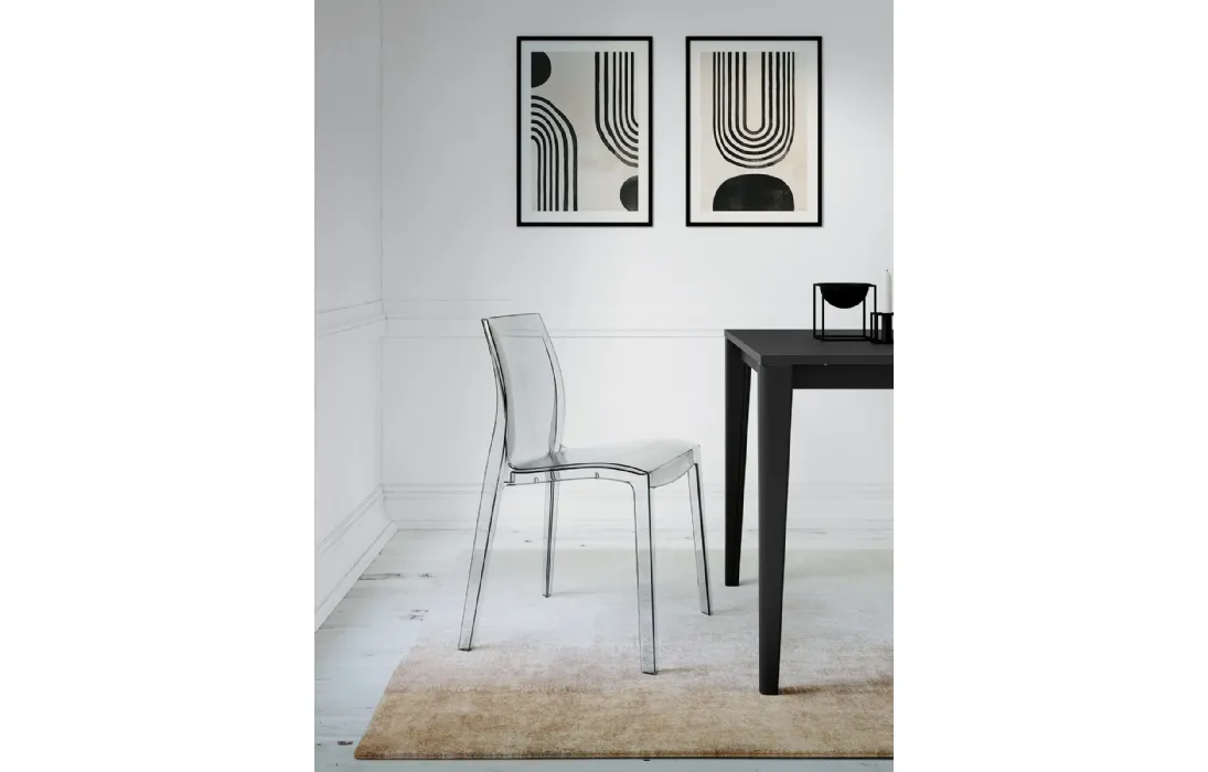 Sedia Light in policarbonato trasparente di Arredo3