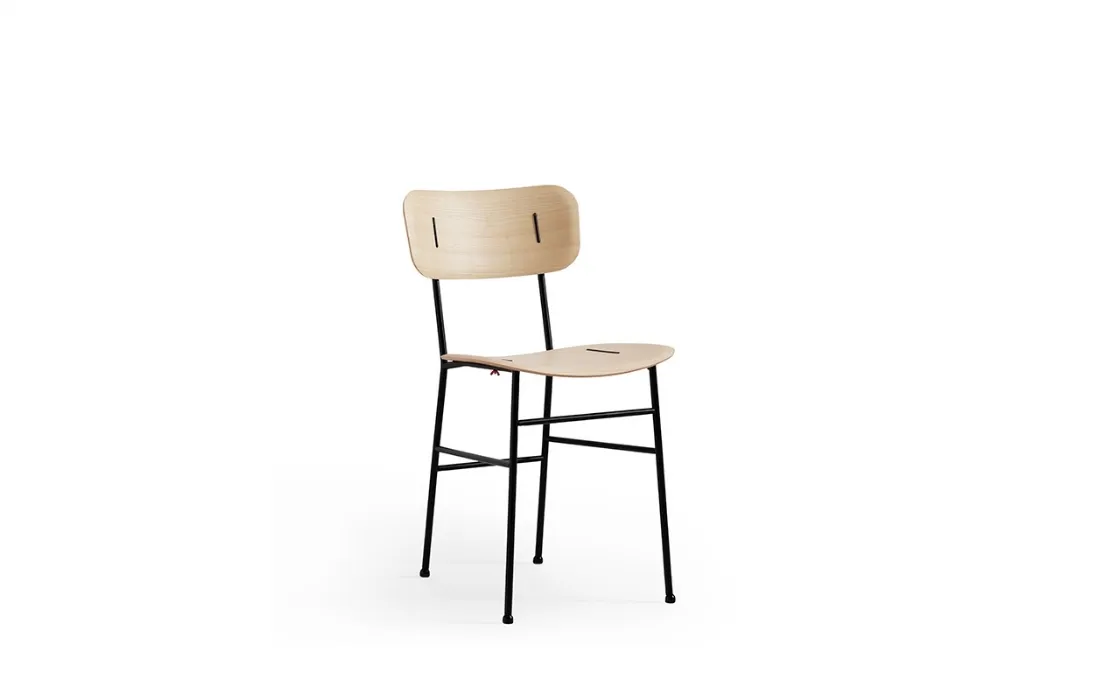 Sedia Piuma S M LG in legno di Midj