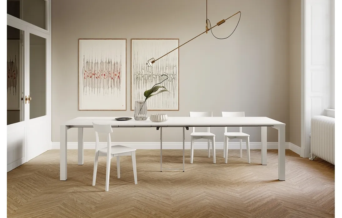 Tavolo allungabile in laminato con struttura in metallo verniciato Long Island di Arredo3