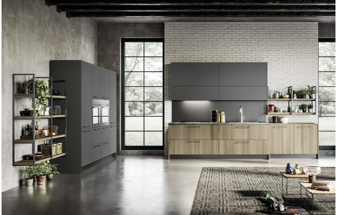 Cucina Moderna ad angolo in laminato e laccato Cloe 03 di Arredo3