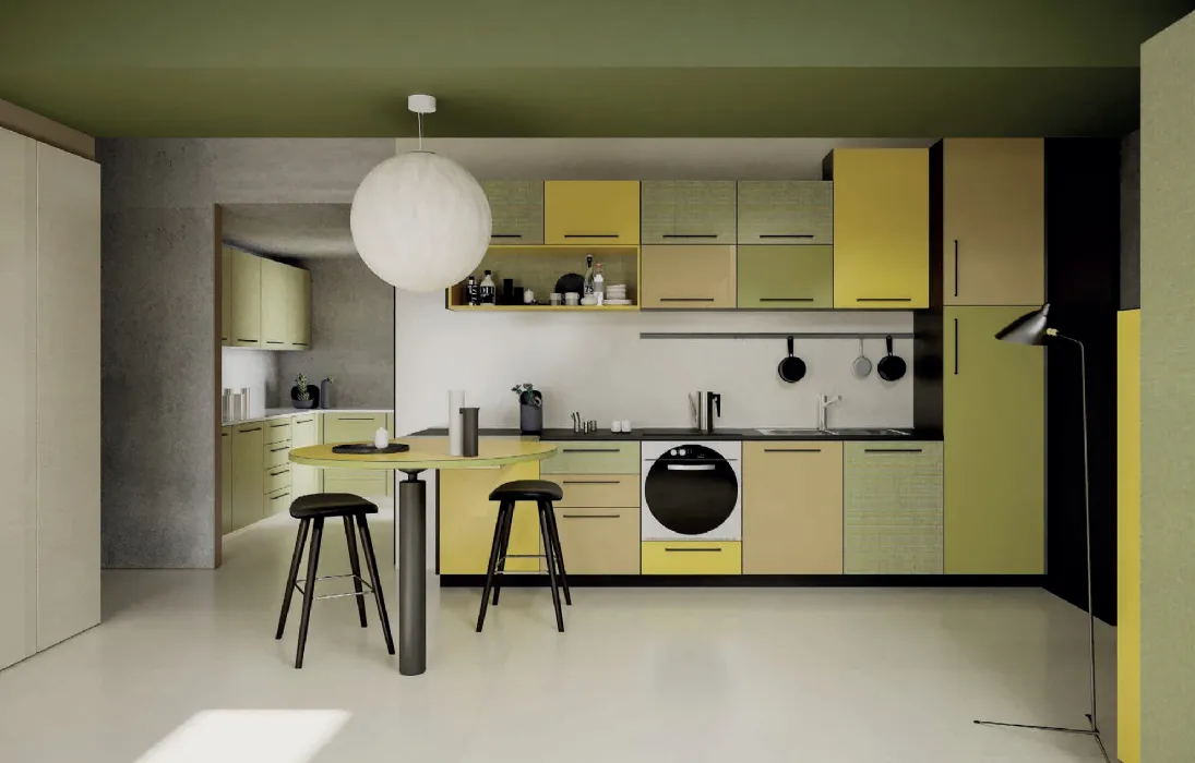 Cucina Moderna con penisola For Me Kitchen Eight di De Rosso