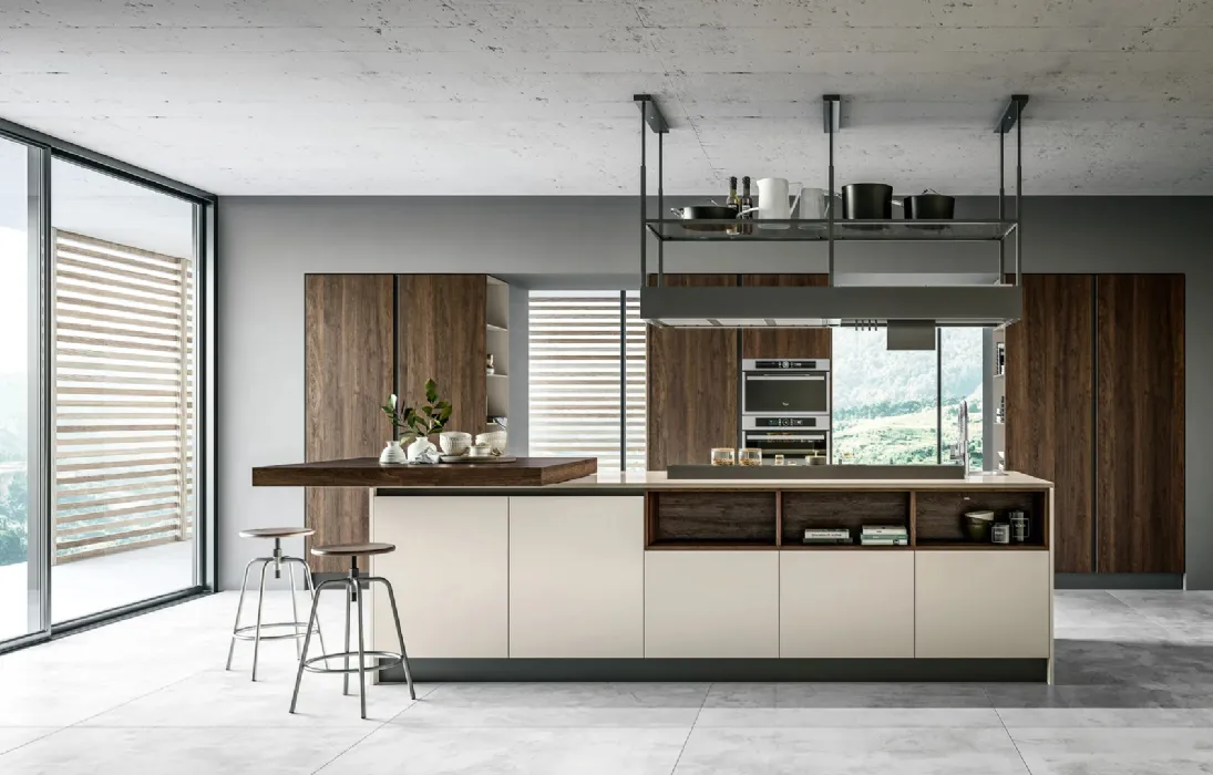 Cucina Moderna con isola Round 01 di Arredo3