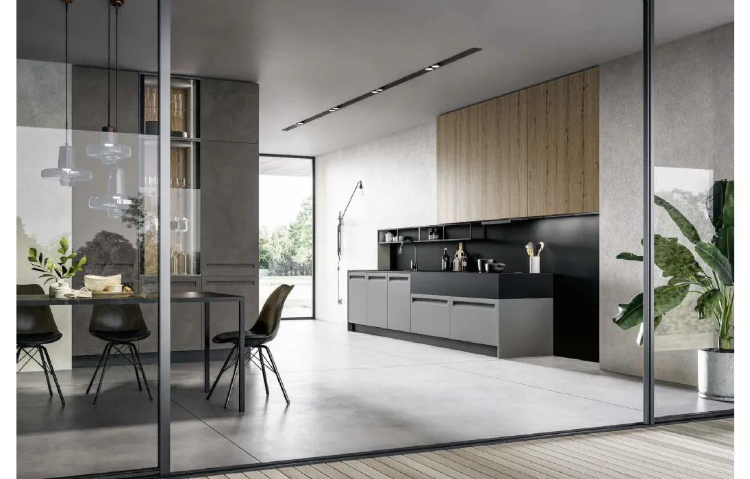 Cucina Moderna lineare Tekna 03 di Arredo3